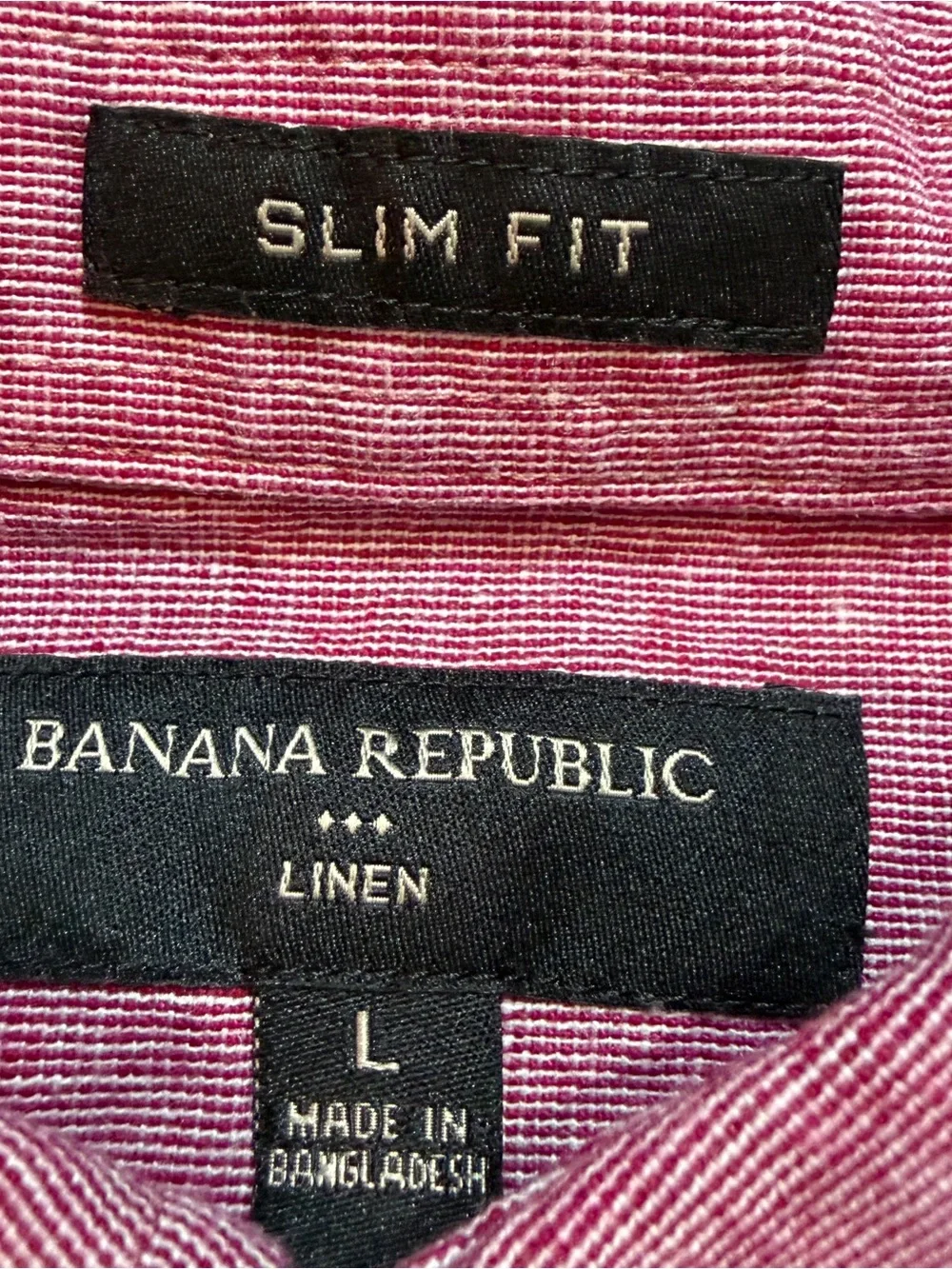 Banana Republic Men's Slim Fit Linen Cotton Blend Shirt - Large